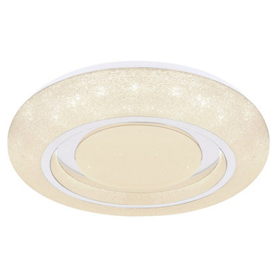 Luminosa Lighting Luminosa Rada Decorative Flush Ceiling Light White Led 2700-6500K from B&Q