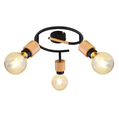 Luminosa Lighting Luminosa Jorna Ceiling Spotlight Clusters Matt Black 3X E27 from B&Q