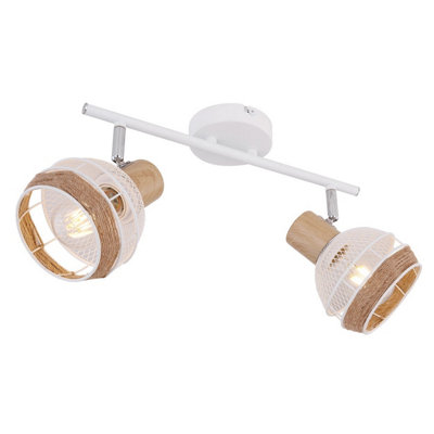 Luminosa Lighting Luminosa Widy Twin Ceiling Spotlight White 2X E27 from B&Q