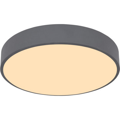 Luminosa Lighting Luminosa Tartarus Flush Ceiling Light Graphite Led Dimmable 3000K Remote Control from B&Q