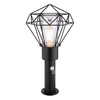 Luminosa Lighting Luminosa Horace Pir Outdoor Pedestal Light Black Ip44 1X E27 from B&Q