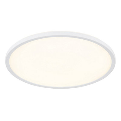 Luminosa Lighting Luminosa Sapana 42Cm Round Flush Ceiling Light White Ip44 Led 3000K from B&Q