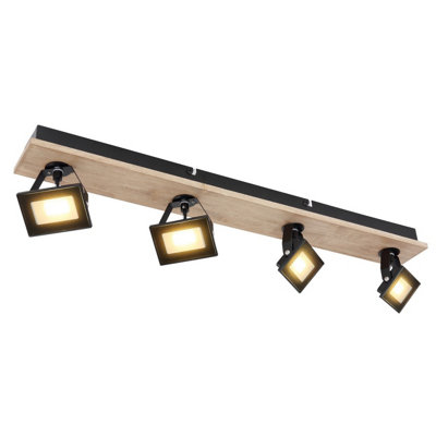 Netlighting Unisex Black Joya Ceiling Spotlight Bar Matt Satined Glass Shade 4X Led 3000K Size 5 - Image 2