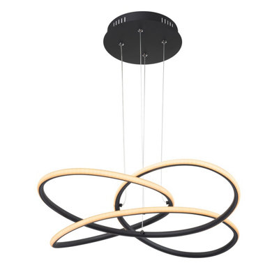 Luminosa Lighting Luminosa Panda Pendant Ceiling Light Matt Black Led 3000K from B&Q