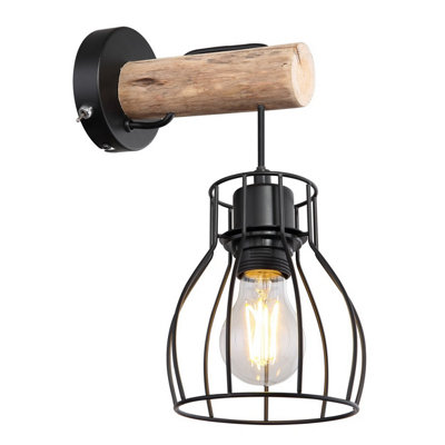 Luminosa Lighting Luminosa Mina Wall Lamp Black 1X E27 from B&Q