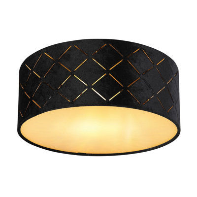 Luminosa Lighting Luminosa Sunna Cylindrical Ceiling Light Black 1X E27 from B&Q