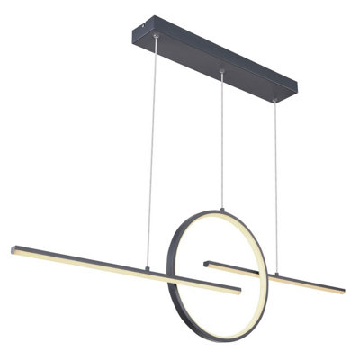 Luminosa Lighting Luminosa Barral Pendant Ceiling Light Graphite 3X Led Dimmable 3000-6000K Remote Control from B&Q
