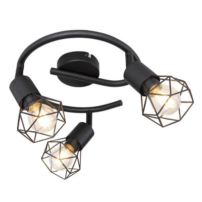 Luminosa Lighting Luminosa Xara I Ceiling Spotlight Clusters Black 3X E14 from B&Q