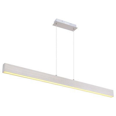 Luminosa Lighting Luminosa Verena Bar Pendant Ceiling Light Nickel Matt Led 3000K from B&Q
