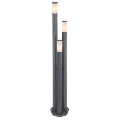 Netlighting Unisex Grey Boston Outdoor Bollard Anthracite 3X E27 In 170Cm - Image 3