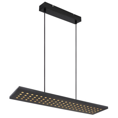 Luminosa Lighting Luminosa Dolores 80X20Cm Pendant Ceiling Light Matt Black Led 3000K from B&Q