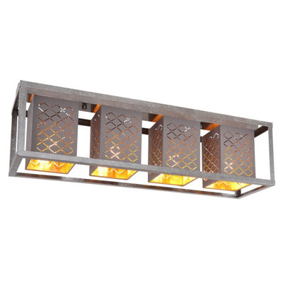 Luminosa Lighting Luminosa Thomas Ceiling Spotlight Bar Silver Colored 4X E27 from B&Q