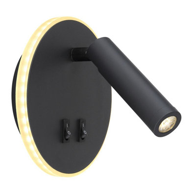Luminosa Lighting Light/Black Luminosa Ing Luminosa Many Reading Wall Led 3000K Size 14.6