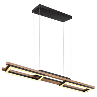 Luminosa Lighting Luminosa Illa Pendant Ceiling Light Matt Black 3X Led 3000K from B&Q