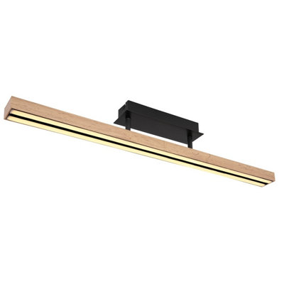 B&Q -  Luminosa Doro 81.5Cm Integrated Led Semi Flush Ceiling Light Matt Black Led 3000K
