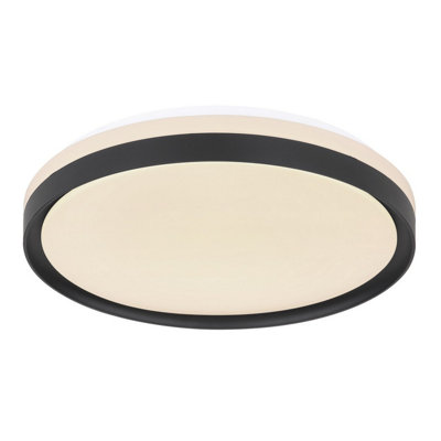 Luminosa Lighting Luminosa Sonny 39Cm Flush Ceiling Light White Led Dimmable 2700-6500K Remote Control from B&Q