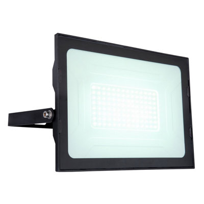 Luminosa Lighting Luminosa Helga I 10000Lm Outdoor Flood Light Black Ip44 Clear Glass Shade Led 6000K