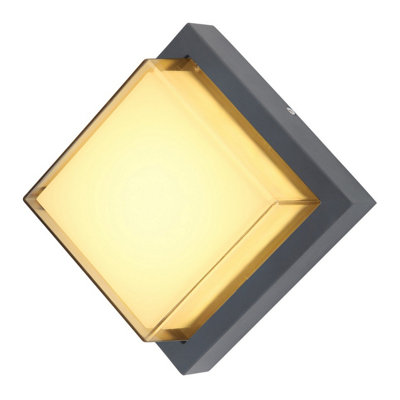 Luminosa Lighting Luminosa Jalla Outdoor Modern Wall Lamp Anthracite Ip54 Led 3000K from B&Q