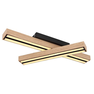 Luminosa Lighting Luminosa Doro Integrated Led Semi Flush Ceiling Light Matt Black Led 3000K from B&Q