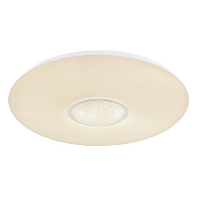 Luminosa Lighting Luminosa Sully Decorative Flush Ceiling Light White 1X Rgb Led Dimmable 3000-6500K Timer from B&Q