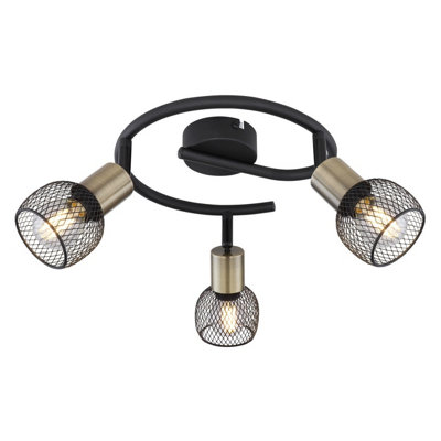 Luminosa Lighting Luminosa Fiastra Ceiling Spotlight Clusters Matt Black 3X E14 from B&Q