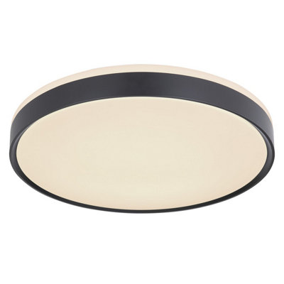 Luminosa Lighting Luminosa Sonny 49Cm Flush Ceiling Light White Led Dimmable 2700-6500K Remote Control from B&Q