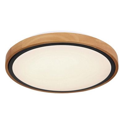 Luminosa Lighting Luminosa Bruno 31Cm Outdoor Decorative Flush Matt Black Led 3000-6000K from B&Q