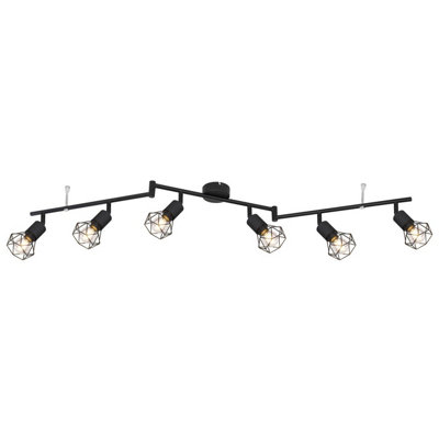 B&Q -  Luminosa Xara I Ceiling Spotlight Bar Matt Black 6X E14