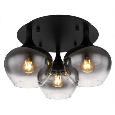 Netlighting Unisex Black Maxy Shade Cluster Ceiling Light Matt 3X E27 Size 3 - Image 3