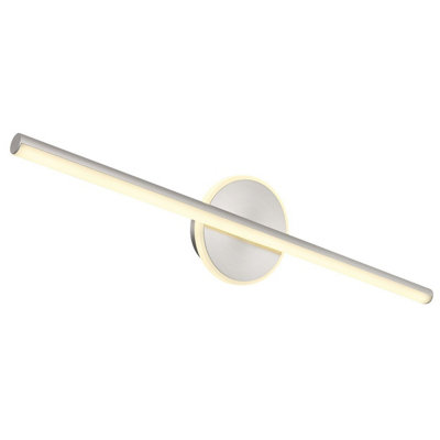 Luminosa Lighting Luminosa Pepe Bathroom Over Mirror Light Nickel Matt Ip44 Led 4000K from B&Q