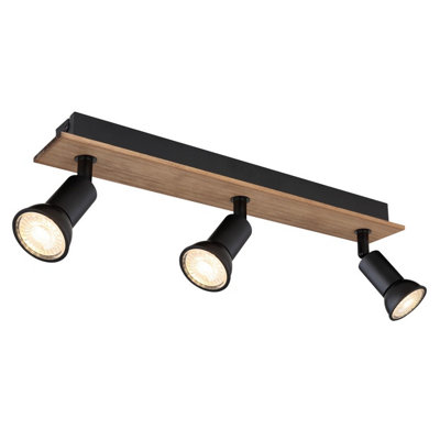 Luminosa Lighting Luminosa Drew Ceiling Spotlight Bar Dark Brown 3X Gu10 from B&Q