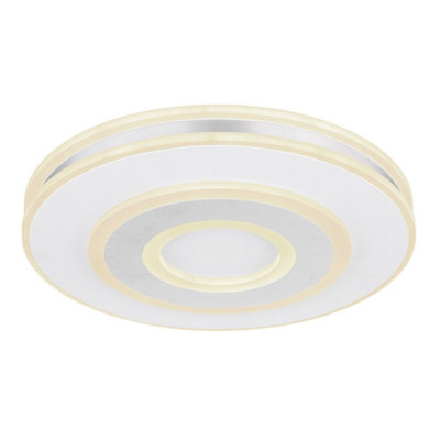 Luminosa Lighting Luminosa Maru Integrated Led Semi Flush Ceiling Light White Led Dimmable 2700-6000K Remote Control from B&Q