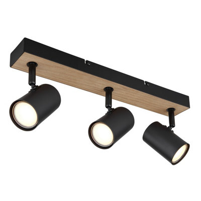 Luminosa Lighting Luminosa Robby Twin Ceiling Spotlight Matt Black 3X Gu10 from B&Q