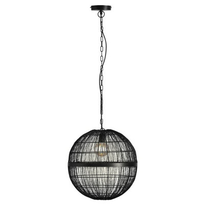Luminosa Lighting Luminosa Hermi Ii 50Cm Spherical Pendant Ceiling Light Matt Black 1X E27 from B&Q