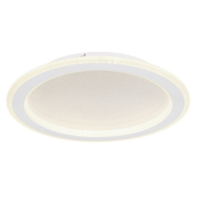 Luminosa Lighting Luminosa Tini Integrated Led Semi Flush Ceiling Light White Led Dimmable 2700-6000K Remote Control from B&Q