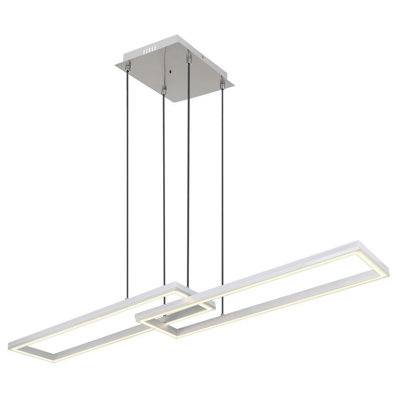 Luminosa Lighting Light/Silver/Grey Luminosa Ing Luminosa Salmos Pendant Ceiling 2X Led Dimmable 2700-6500K Timer Size 2