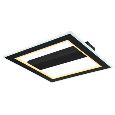 Luminosa Lighting Luminosa Mattia Integrated Led Semi Flush Ceiling Light Matt Black Led from B&Q