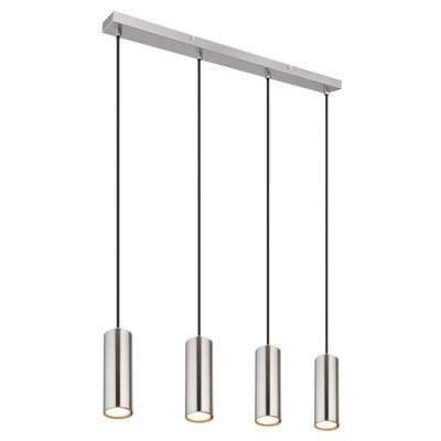 Luminosa Lighting Light Luminosa Ing Luminosa Robby Bar Pendant Ceiling Nickel Matt 4X Gu10 1.2M