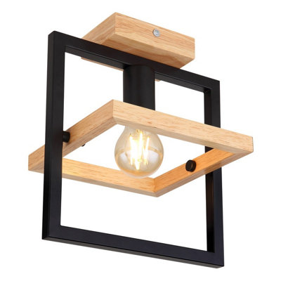 Luminosa Lighting Light/Dark/Brown Luminosa Ing Luminosa Erica Semi Flush Ceiling 1X E27 Size 1