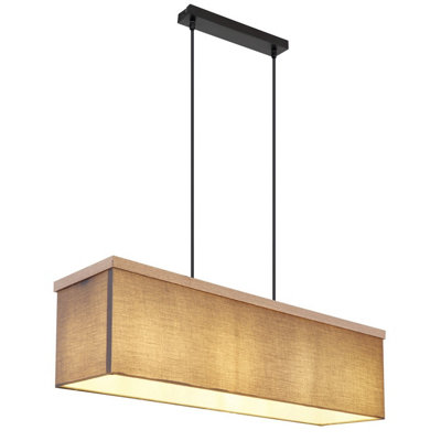 B&Q -  Luminosa Ossi Bar Pendant Ceiling Light Matt Black 4X E27