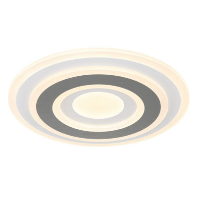Luminosa Lighting Luminosa Sabatino Integrated Led Semi Flush Ceiling Light White Led Dimmable 2700-6000K Remote Control from B&Q