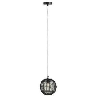 Luminosa Lighting Luminosa Hermi Ii 20Cm Spherical Pendant Ceiling Light Matt Black 1X E27 from B&Q