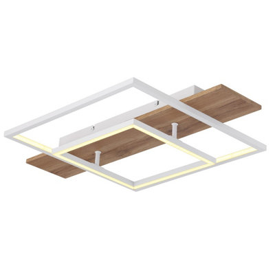 Luminosa Lighting Light/White Luminosa Ing Luminosa Vanni 60X40cm Integrated Led Semi Flush Ceiling Matt 2X Led 3000K Small