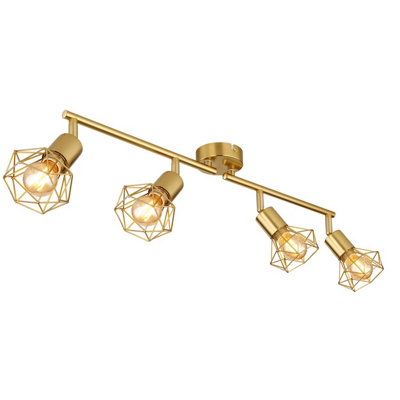 Luminosa Lighting Luminosa Xara I Ceiling Spotlight Bar Gold Colors 4X E14 from B&Q