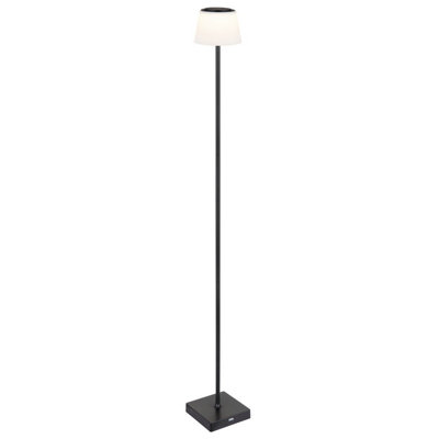 Luminosa Lighting Black/White Luminosa Gregoir Led Integrated Floor Lamp Matt Ip44 Led Dimmable 3000-4000K Touch Dimmer Size 6