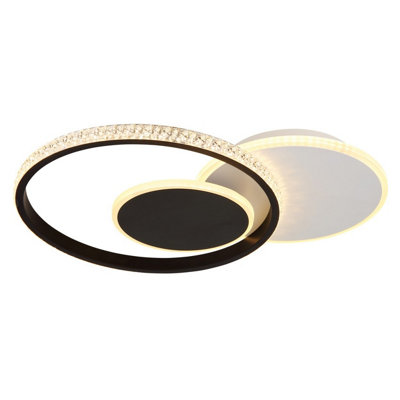 Luminosa Lighting Luminosa Perlix Integrated Led Semi Flush Ceiling Light White Matt 3X Led 3000K from B&Q
