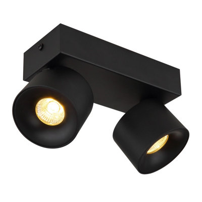 Luminosa Lighting Luminosa Rae Twin Ceiling Spotlight Matt Black 2X Led 3000K from B&Q
