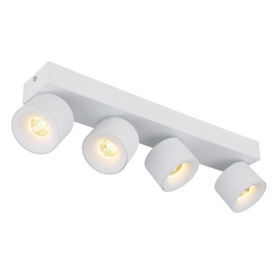 Luminosa Lighting Luminosa Rae Ceiling Spotlight Bar White Matt 4X Led 3000K from B&Q