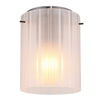 Luminosa Lighting Luminosa Tulivar Cylindrical Ceiling Light Grey Dark Satined Glass Shade 1X E27 from B&Q