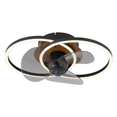 Netlighting Unisex Black Karen Ceiling Fan Blade 2X Led Dimmable 2700-6500K Remote Size 3 - Image 3